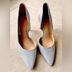 Gianni Bini Silver Glitter Heels Pumps for Holidays NYE Christmas Party!LIKE NEW